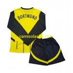 Camisolas de futebol Borussia Dortmund Criança Equipamento Principal 2024/25 Manga Comprida